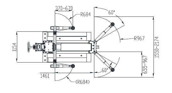 Hebebühne 1-Säulen hydraulisch 2.5 Tonnen 230/400V Höhe: 2.60 m RP-R-701E2 extra flach